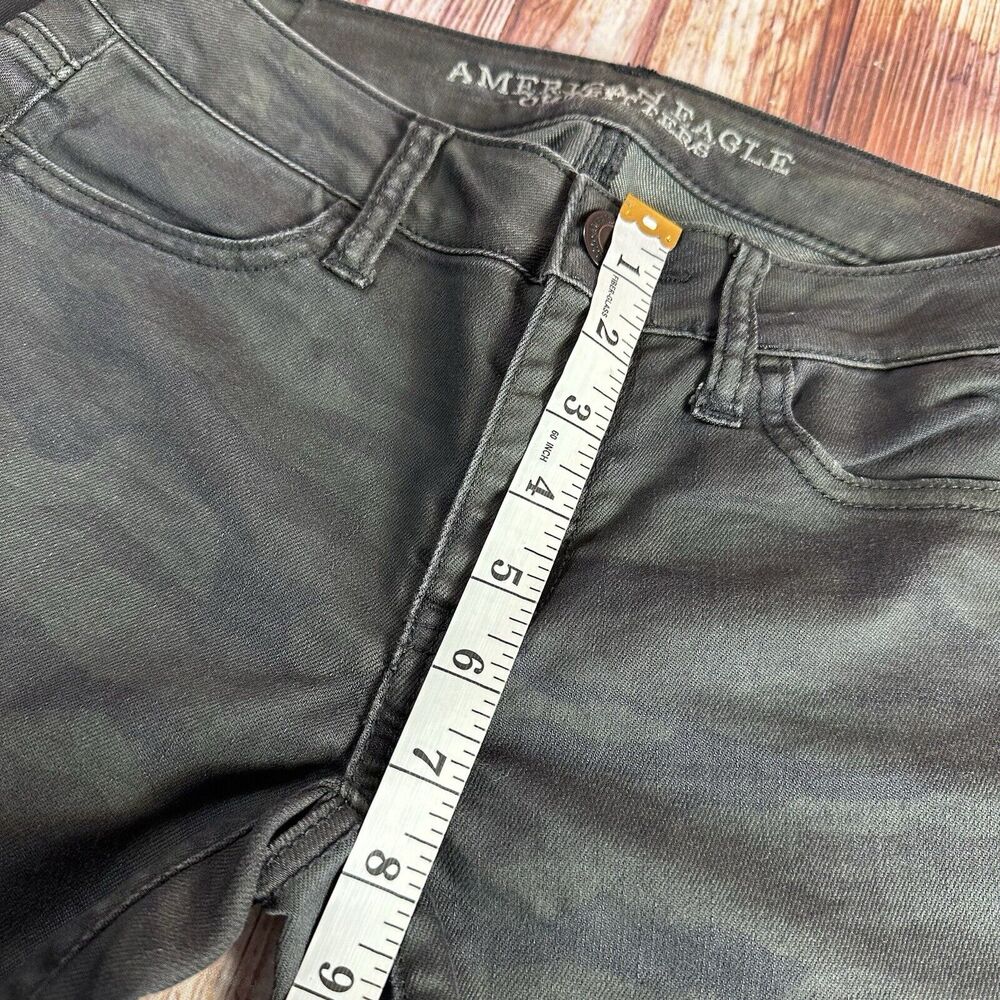 American Eagle JEGGING Womens Size 2 Army Camo Low Rise Jeans Denim Pants 27x29 - Picture 6 of 10